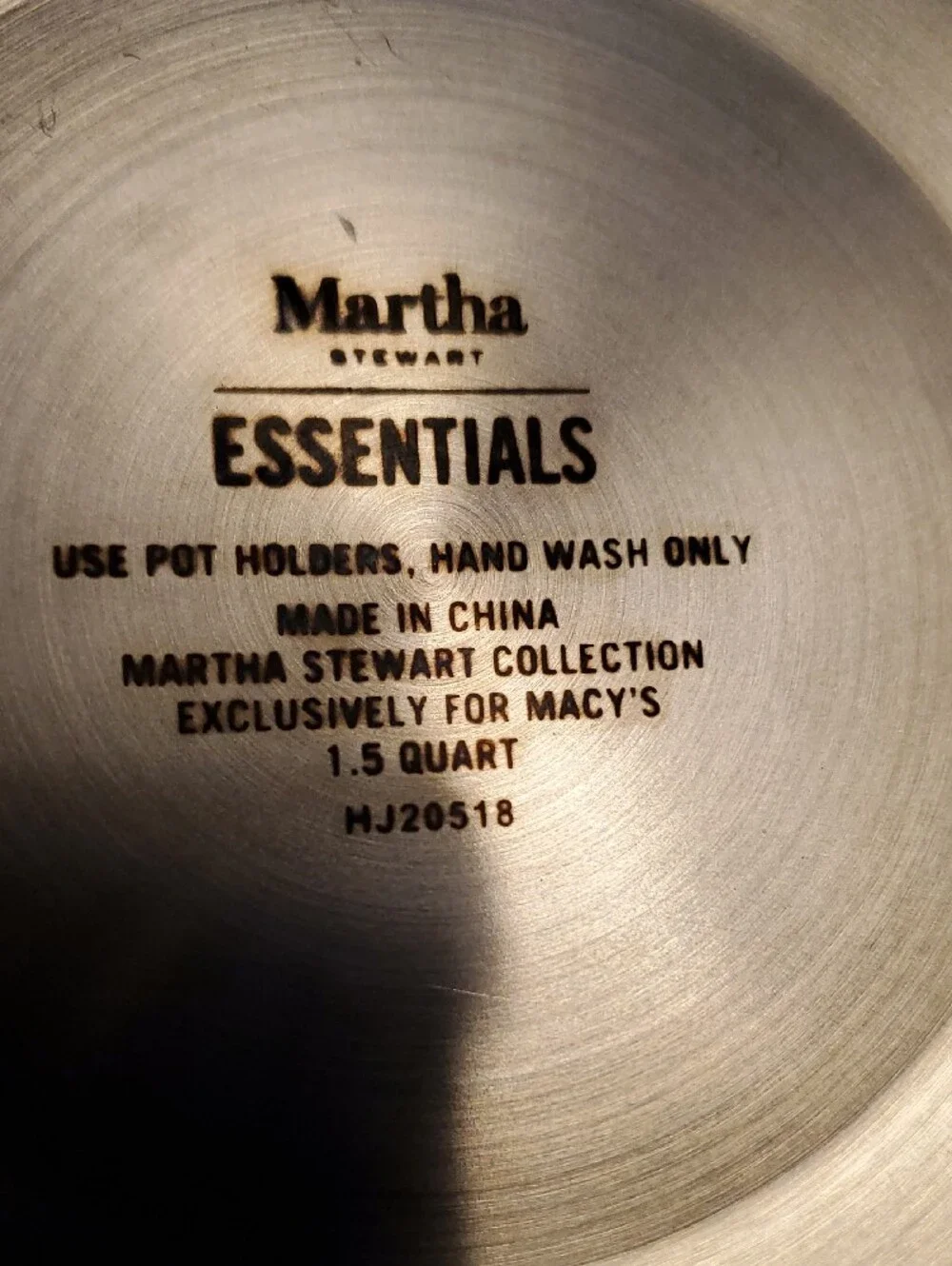 Martha Stewart Essentials Stainless Steel Tea Kettle 1.5-Quart